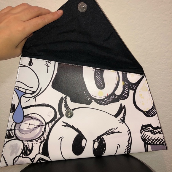 Asos Asymmetrical Graffiti-Style Envelope Clutch - Picture 6 of 16